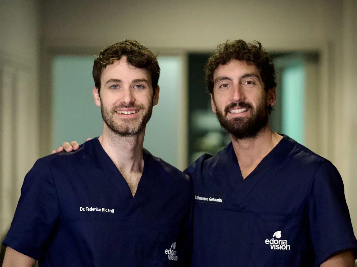 Il Dott. Federico Ricardi e il Dott. Francesco Gelormini, chirurghi oculisti di Edoria Vision a Torino